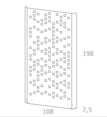 Separo Sichtschutz-System, Metall weiß, 5 Größen flexibel kombinierbar 108 x 198 cm